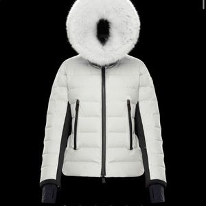 Moncler Grenoble White Fur Ski Jacket